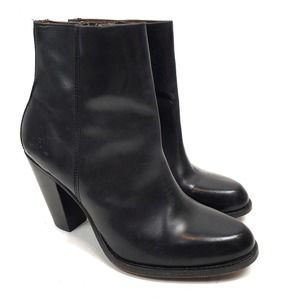 Frye Jenny Jet Chelsea leather ankle boot with stacked wood heel